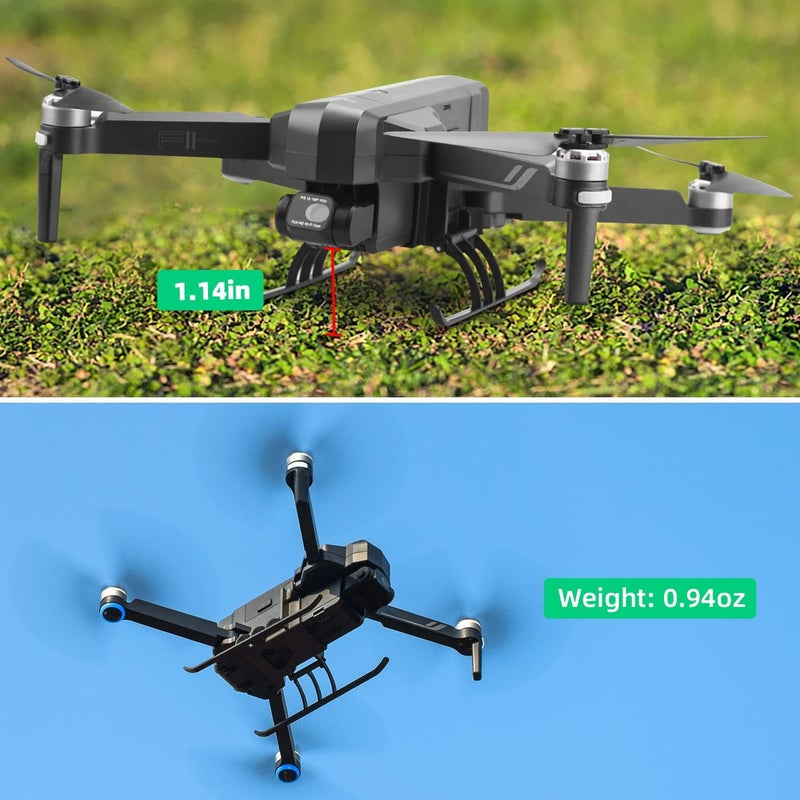 HeiyRC جهاز هبوط لطائرة درون Ruko F11 PRO/F11 GIM2 مع ملحقات قابلة للطي وإطلاق سريع وارتفاع ممتد لمجموعة أرجل لطائرة Ruko F11 GIM/F11 Pro/Contixo F24 Pro/F35/Sjrc F11S - Image 2
